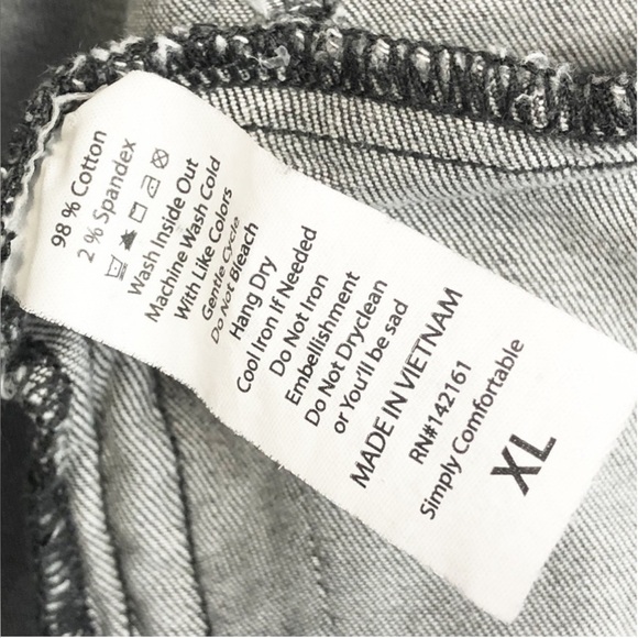 Lularoe Black Denim Leopard Print Stretch Jean Jacket XL - Picture 8 of 16